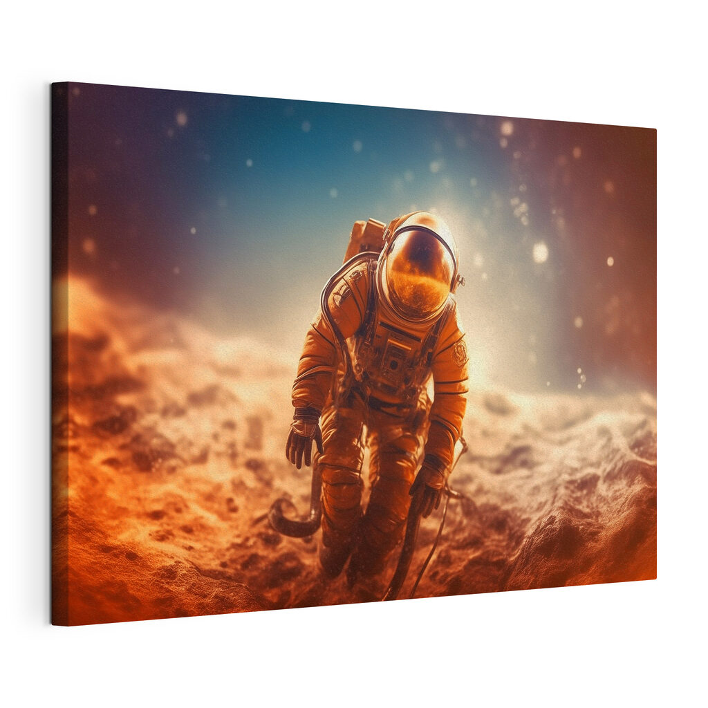 An astronaut in a space suit