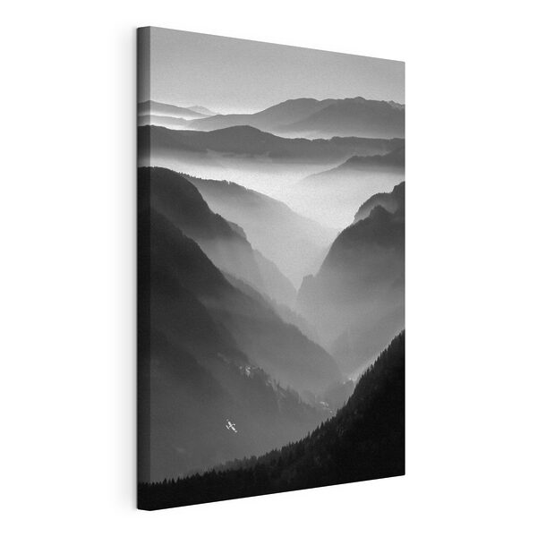 Cuadros Una foto en blanco y negro de unas montañas (SKU: s36845) Cuadros Cuadros Una foto en blanco y negro de unas montañas (SKU: s36845)