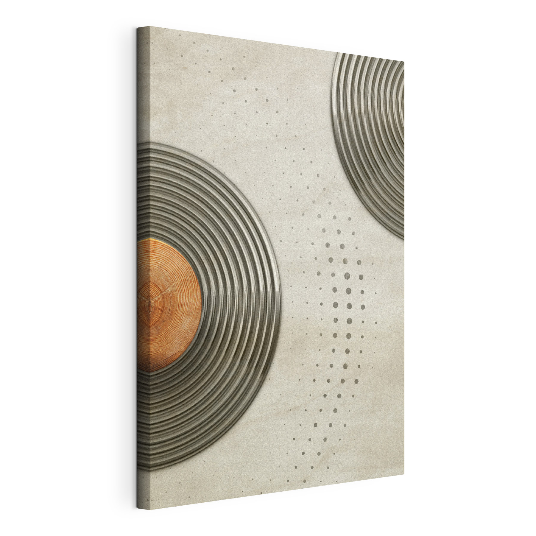 A circular metal rings with a brown circle A circular metal rings with a brown circle