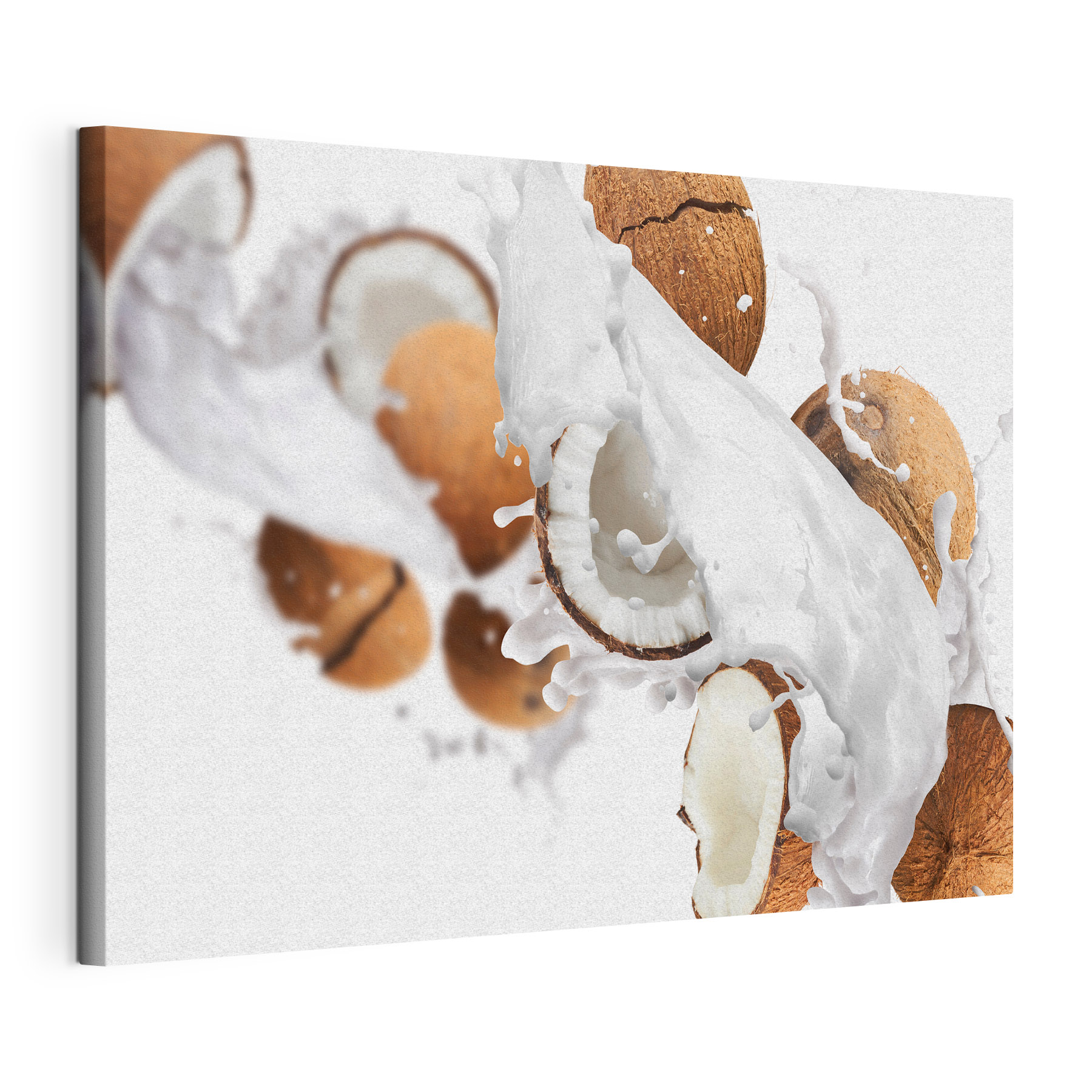 Coconut coconuts and milk splashing Coconut coconuts and milk splashing