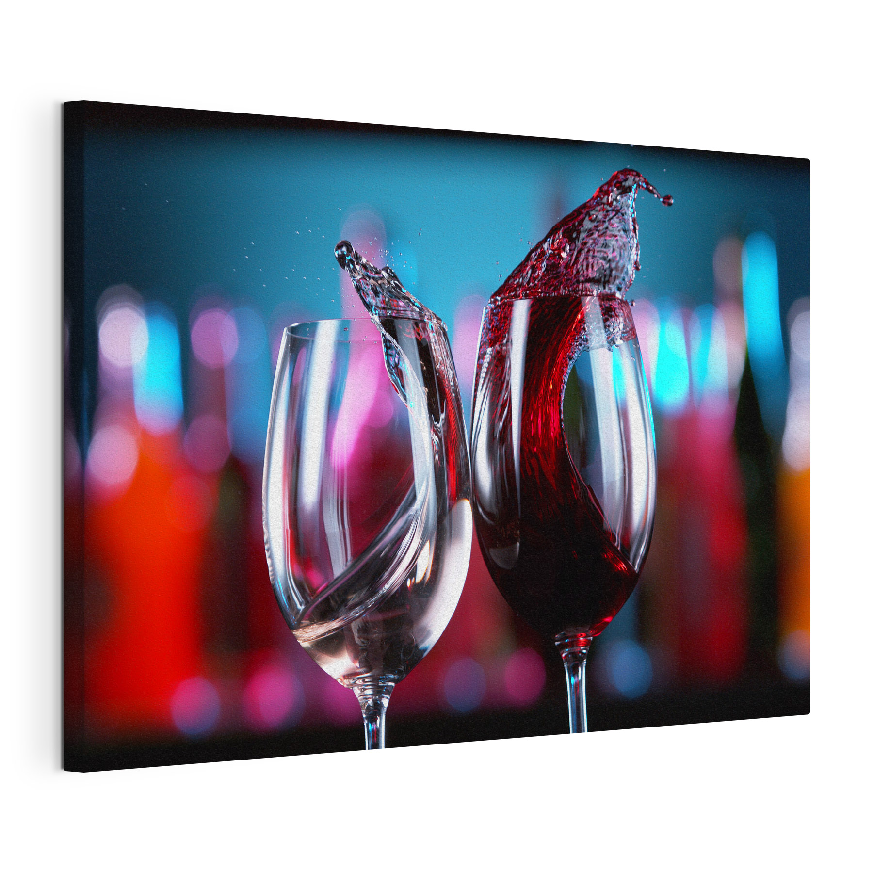 A close up of wine glasses