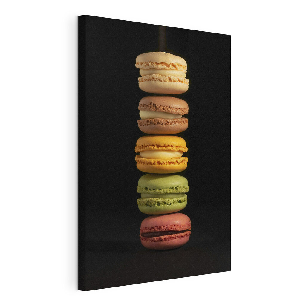 A stack of colorful macaroons A stack of colorful macaroons