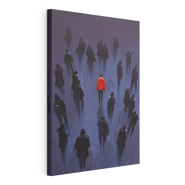 Cuadros Un hombre de pie en medio de una multitud (SKU: s37093) Cuadros Cuadros Un hombre de pie en medio de una multitud (SKU: s37093)
