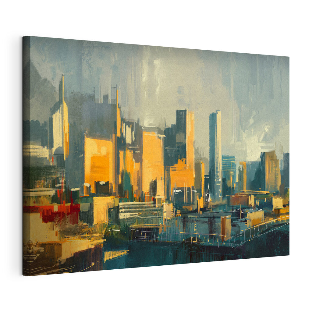 A city skyline with tall buildings A city skyline with tall buildings