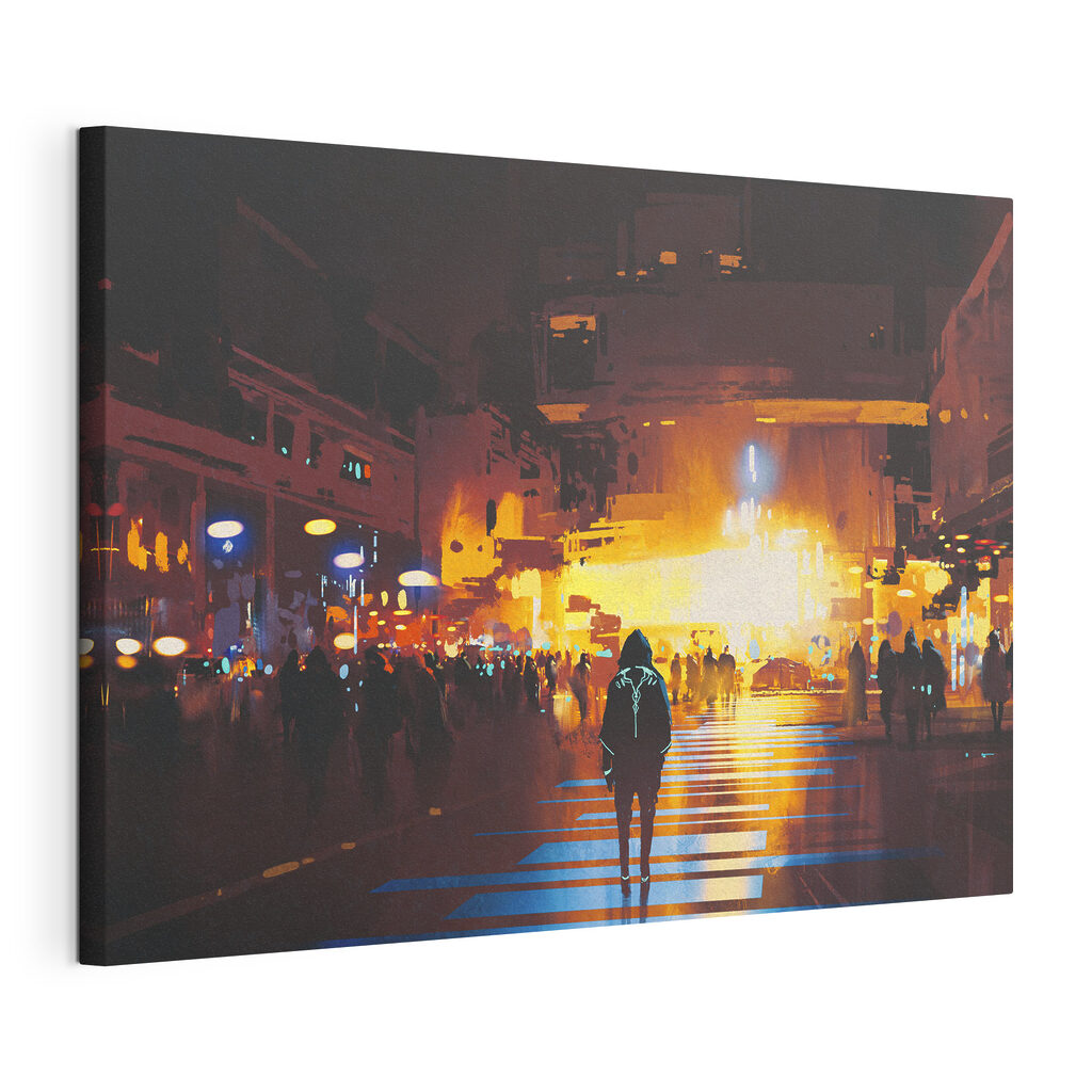 A person walking on a street