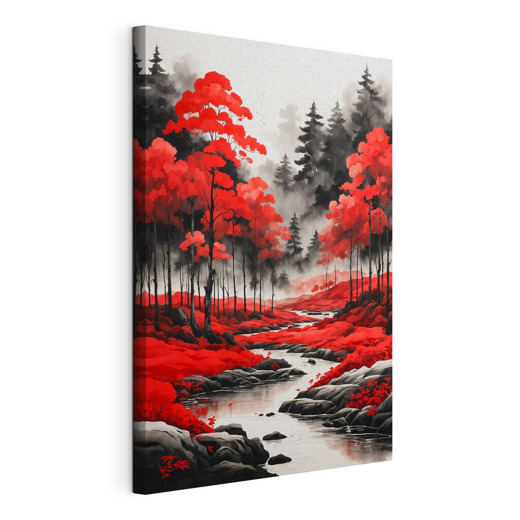 A river running through a forest A river running through a forest