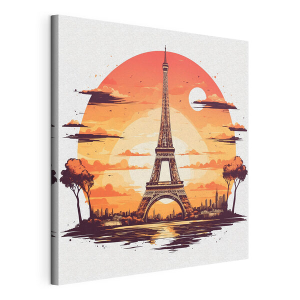 Cuadros Una torre con la puesta de sol al fondo (SKU: s37124) Cuadros Cuadros Una torre con la puesta de sol al fondo (SKU: s37124)