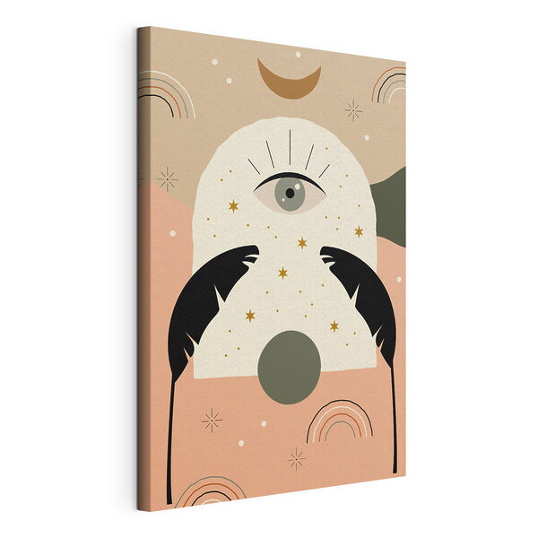 Cuadros Un dibujo de un ojo y un círculo con alas (SKU: s37128) Cuadros Cuadros Un dibujo de un ojo y un círculo con alas (SKU: s37128)