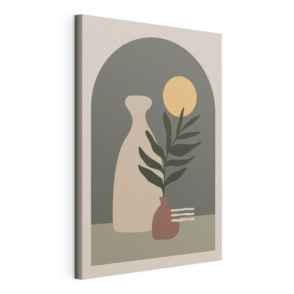 A vase with a plant in it A vase with a plant in it