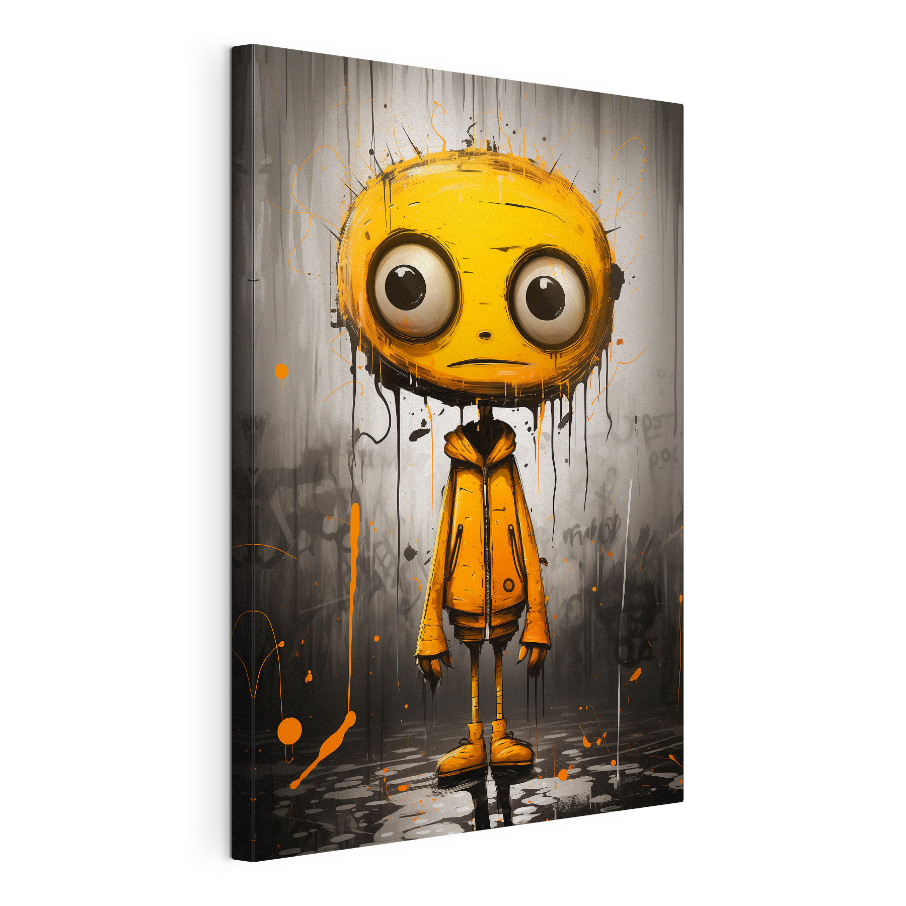 A cartoon character with big eyes A cartoon character with big eyes