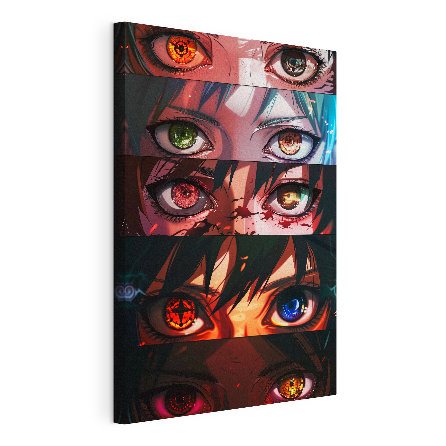 A collage of cartoon eyes A collage of cartoon eyes