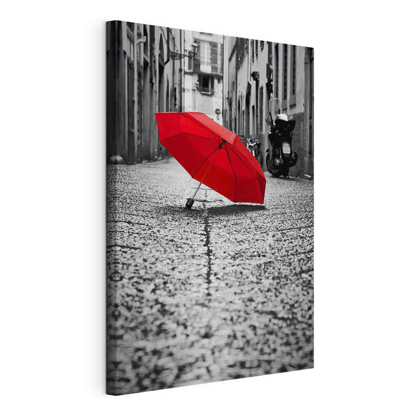 Cuadros Cuadros Un paraguas rojo en la calle (SKU: s37299)