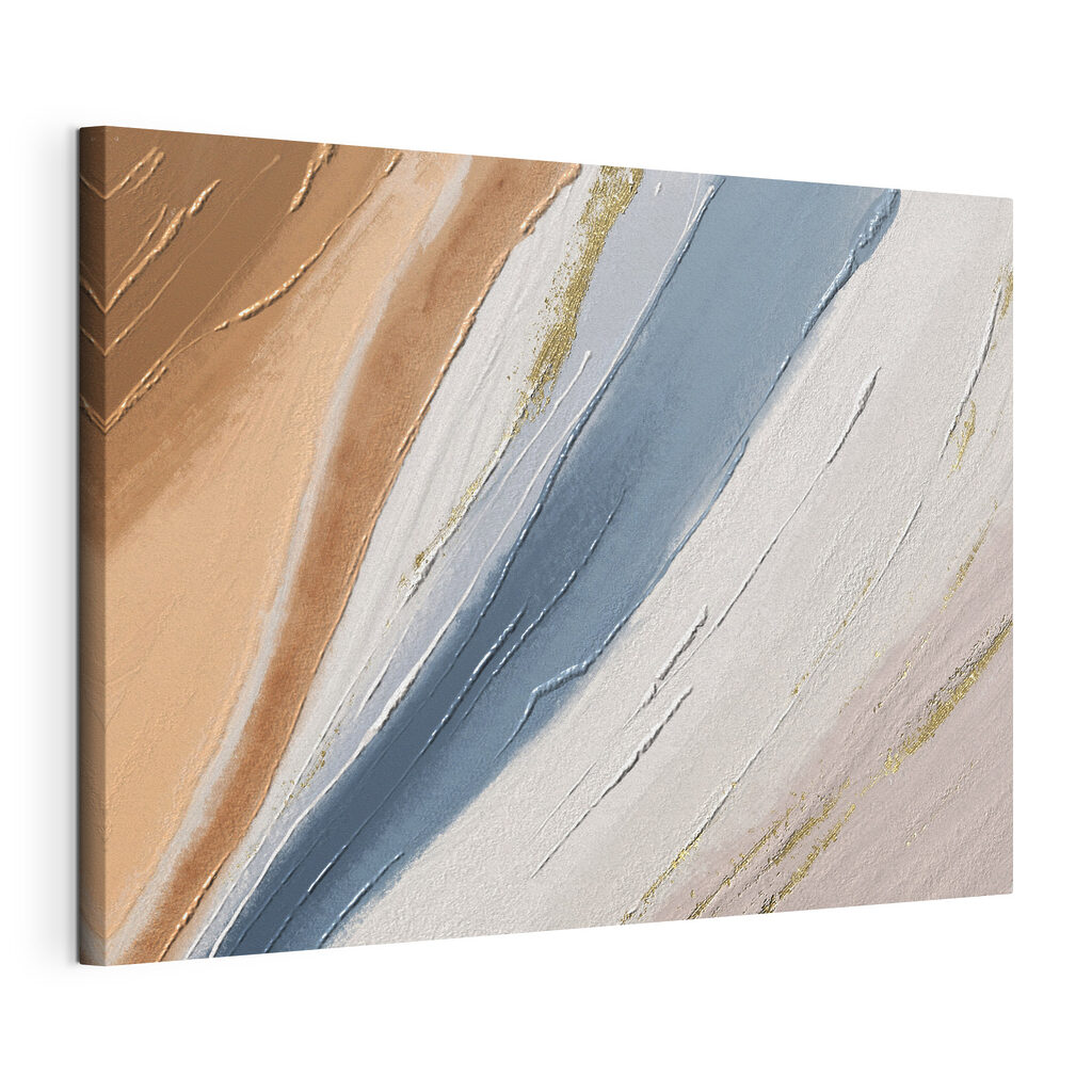 A close up of a painting