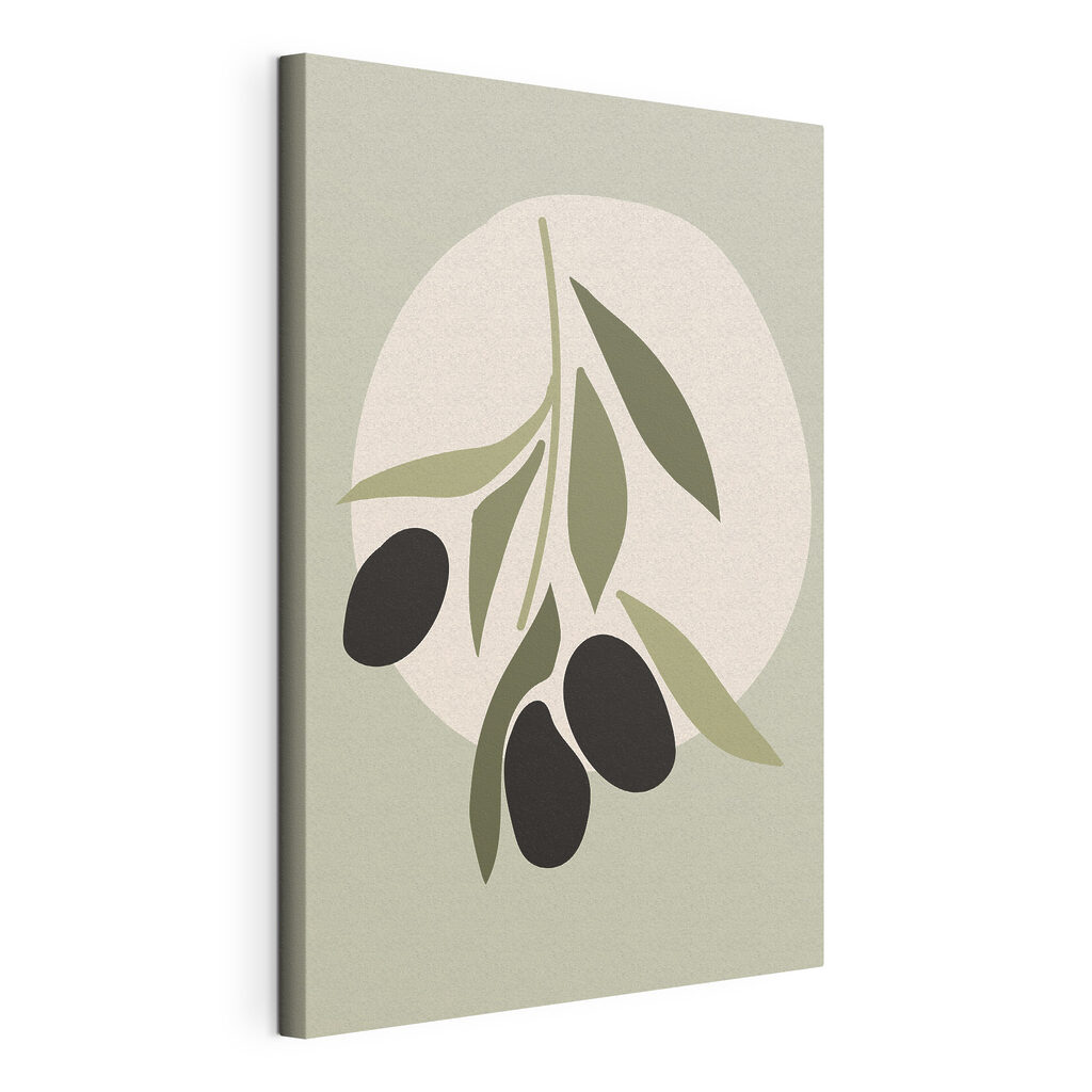 A black olives on a branch A black olives on a branch