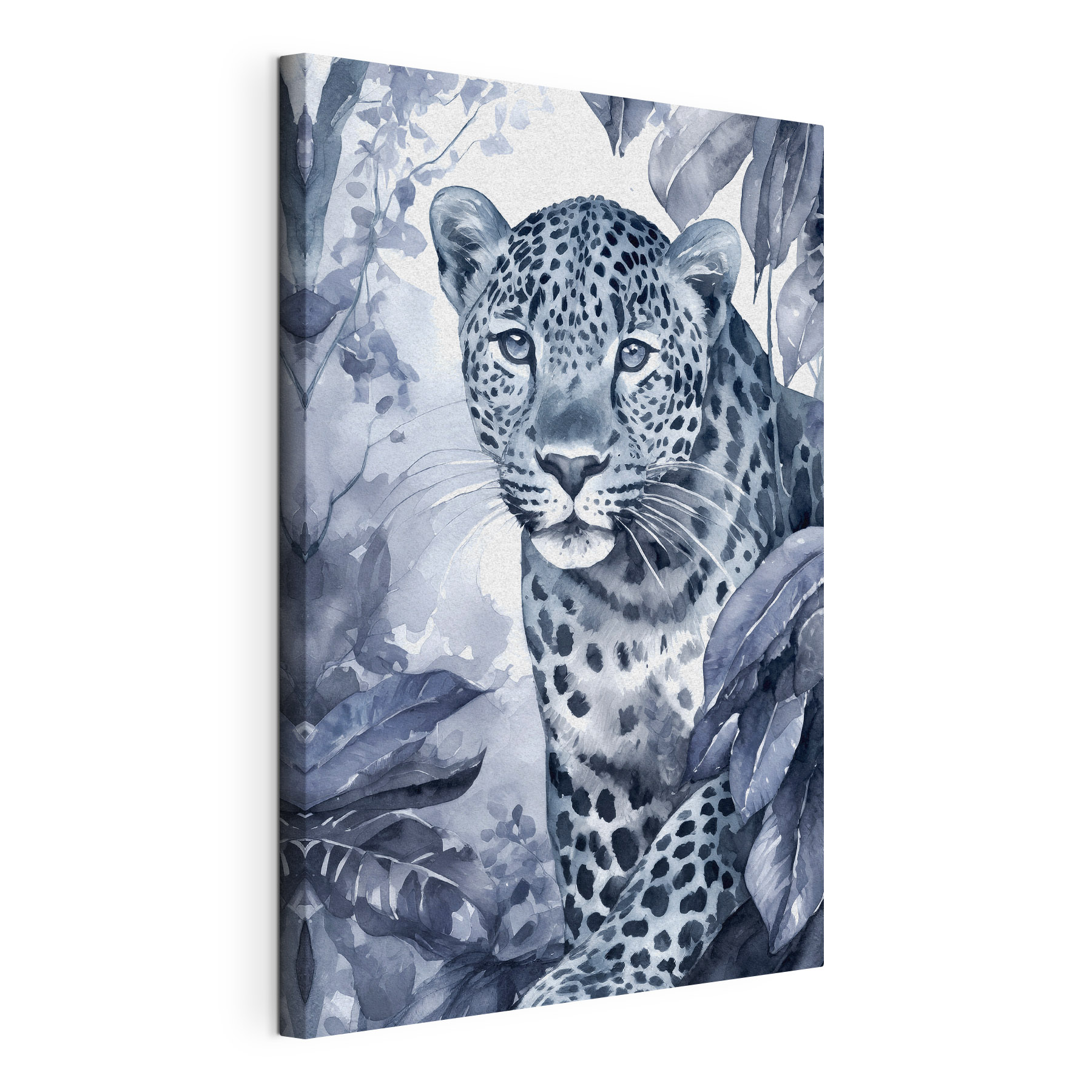 A watercolor of a leopard