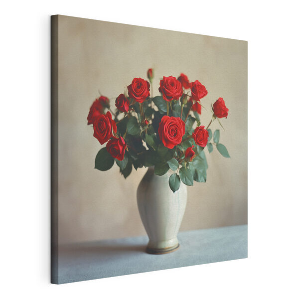 Cuadros Cuadros Un jarrón con rosas rojas (SKU: s37377)