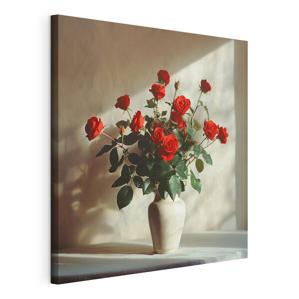 Cuadros Cuadros Un jarrón con rosas rojas (SKU: s37379)
