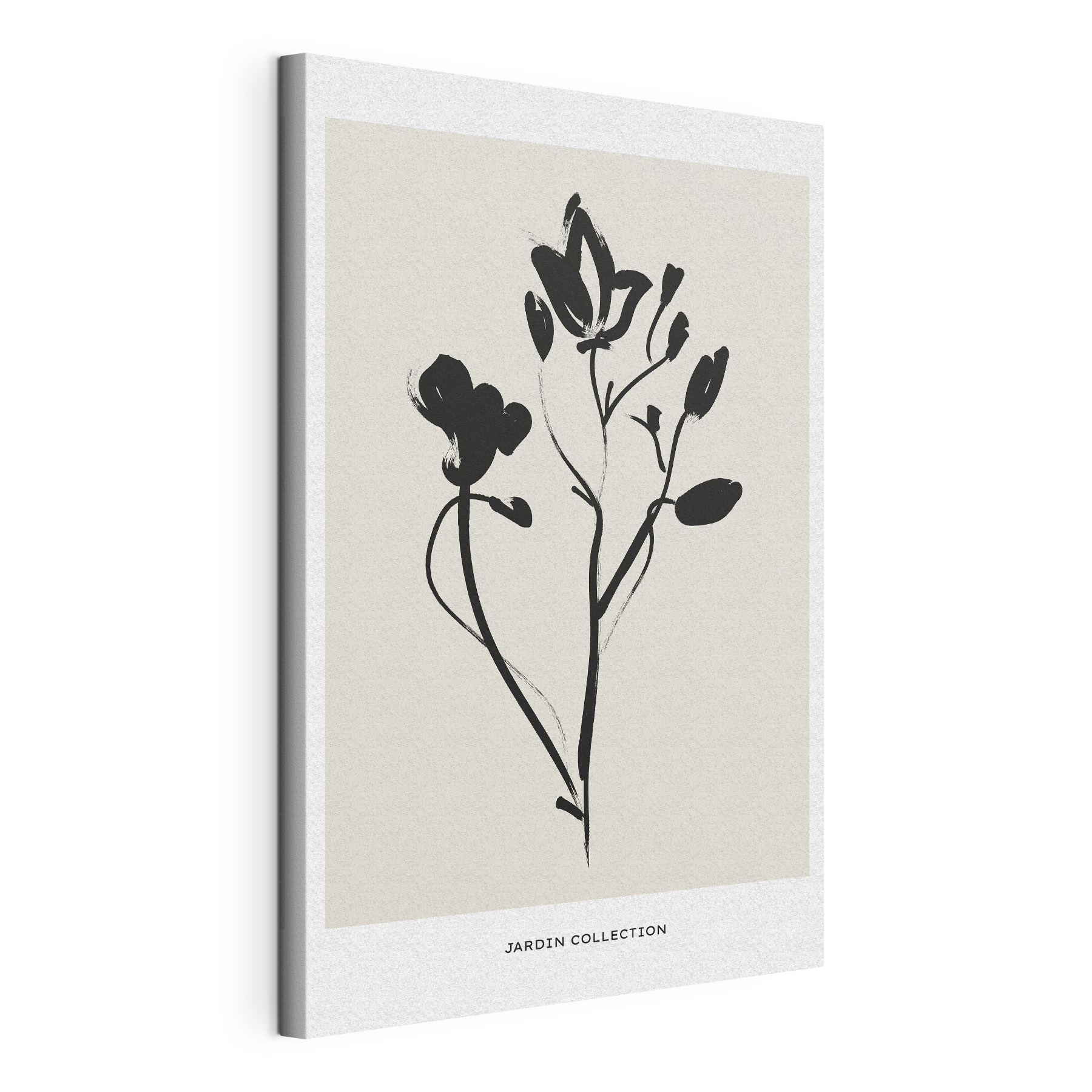 A black and white drawing of flowers