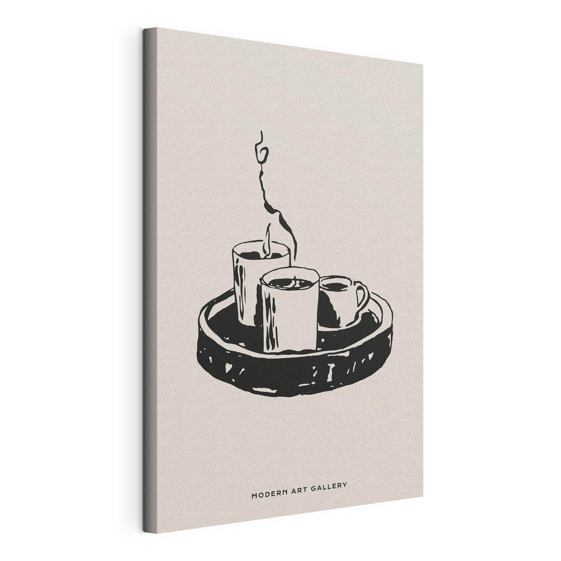 A drawing of a tray of coffee cups A drawing of a tray of coffee cups