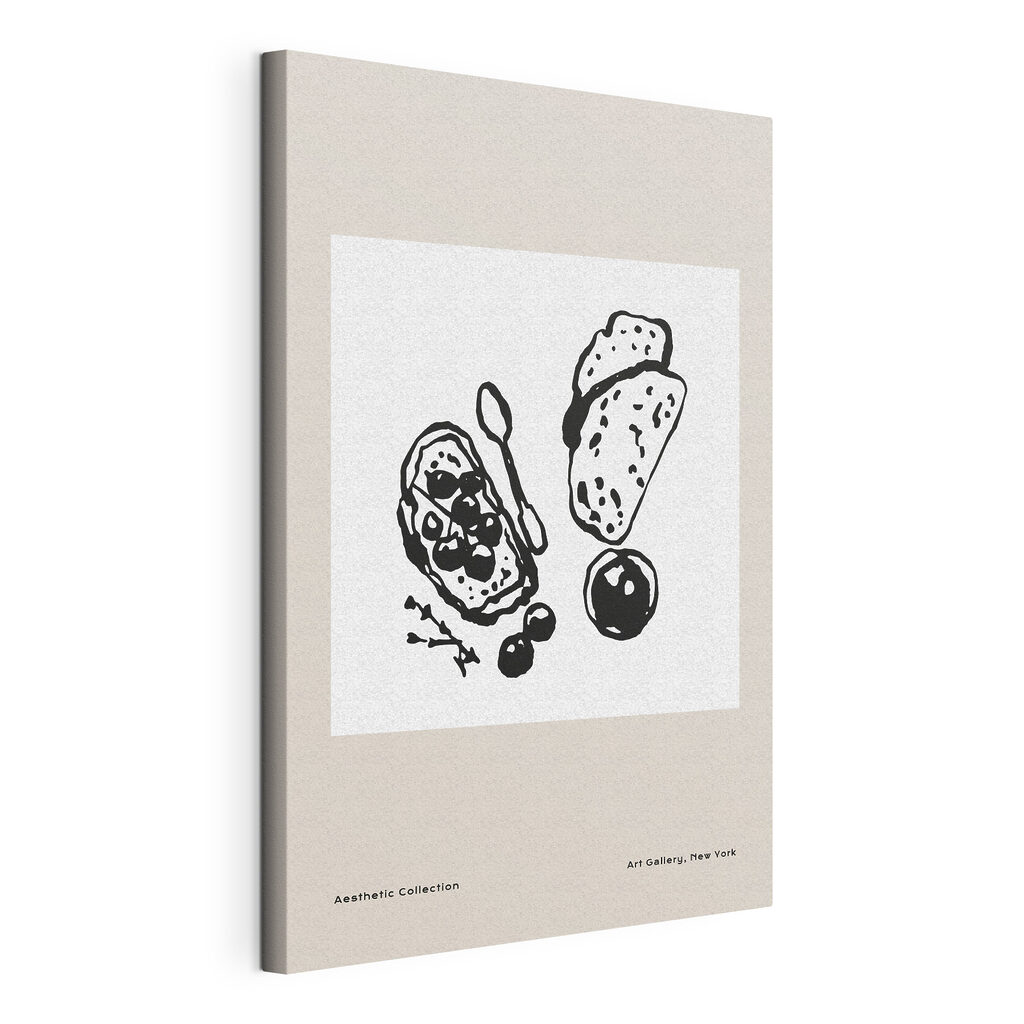 A drawing of food and a spoon A drawing of food and a spoon