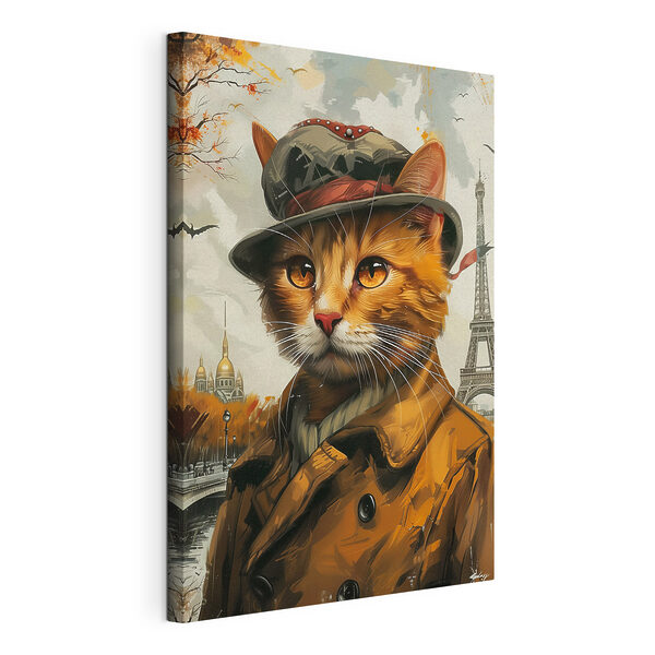 Cuadros Un gato con sombrero y abrigo (SKU: s37457) Cuadros Cuadros Un gato con sombrero y abrigo (SKU: s37457)