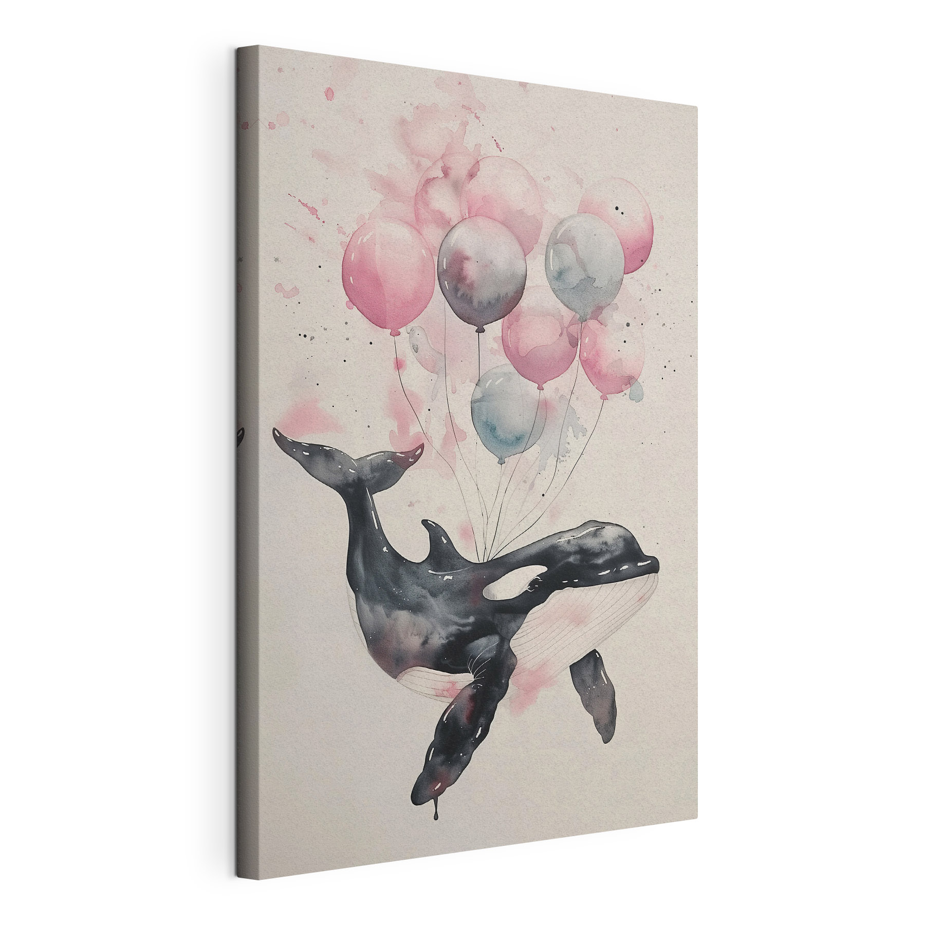 A whale with balloons on it A whale with balloons on it