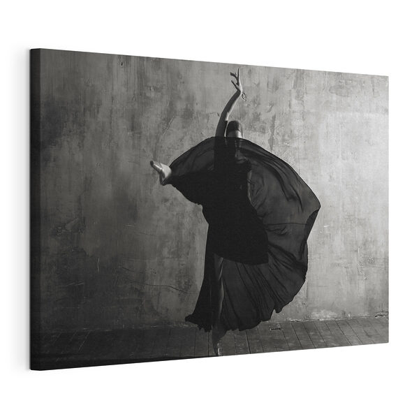 Cuadros Una mujer bailando con un vestido negro (SKU: s37472) Cuadros Cuadros Una mujer bailando con un vestido negro (SKU: s37472)