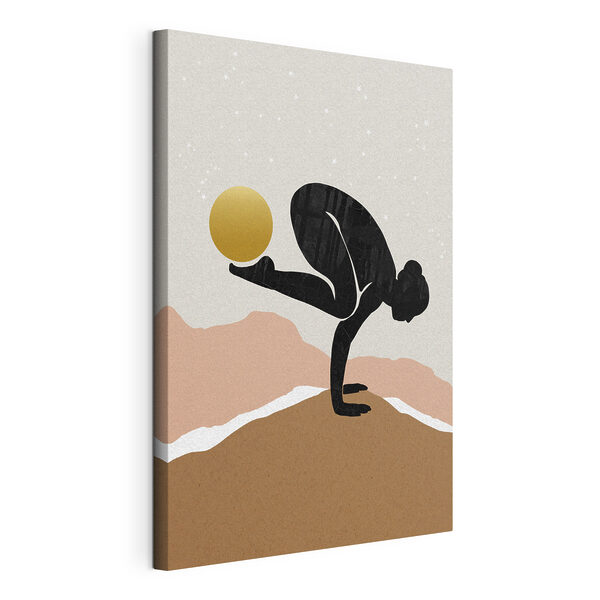 Cuadros Una mujer haciendo el pino con una pelota amarilla (SKU: s37507) Cuadros Cuadros Una mujer haciendo el pino con una pelota amarilla (SKU: s37507)