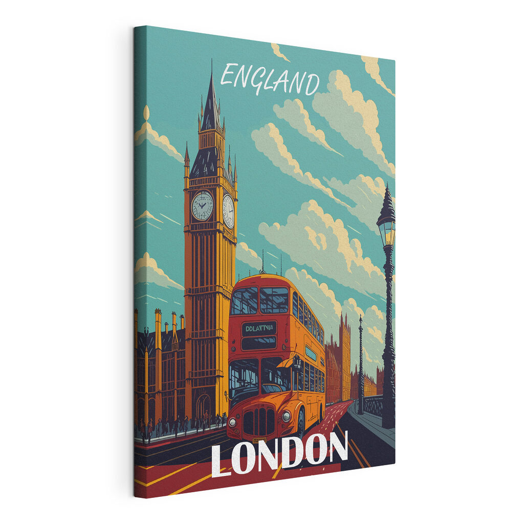 A double decker bus and a clock tower A double decker bus and a clock tower