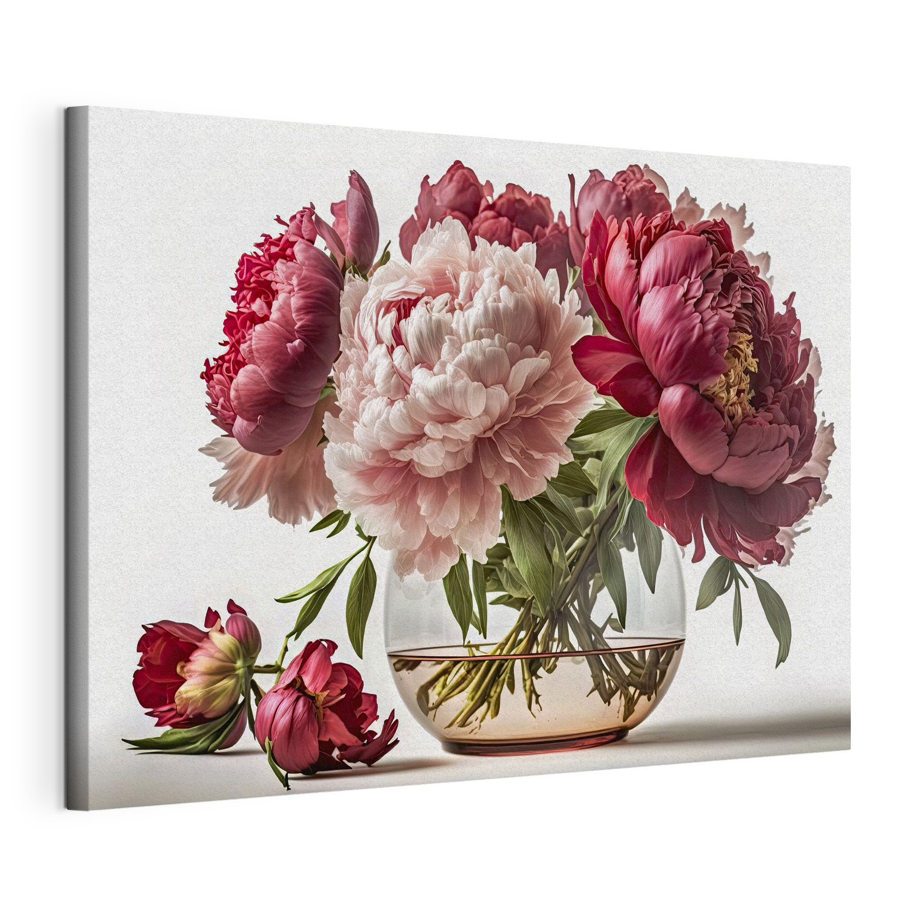 A vase of pink and white flowers
