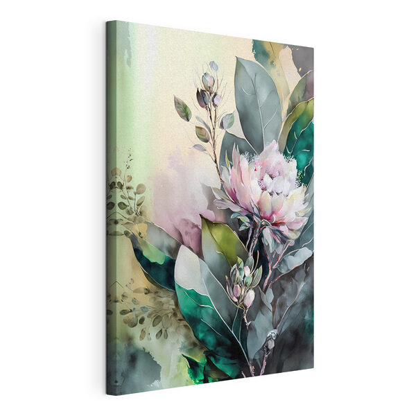 Cuadros Un cuadro de una flor y unas hojas (SKU: s37552) Cuadros Cuadros Un cuadro de una flor y unas hojas (SKU: s37552)