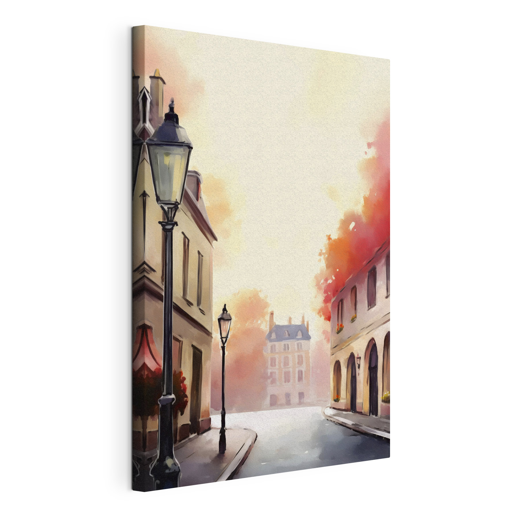 A street lamp in a city
