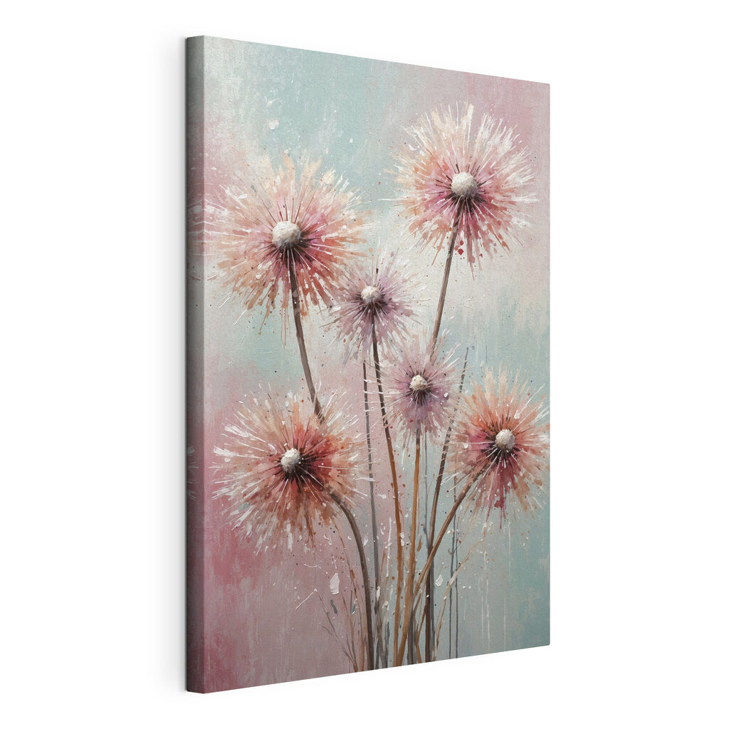 A painting of pink flowers A painting of pink flowers
