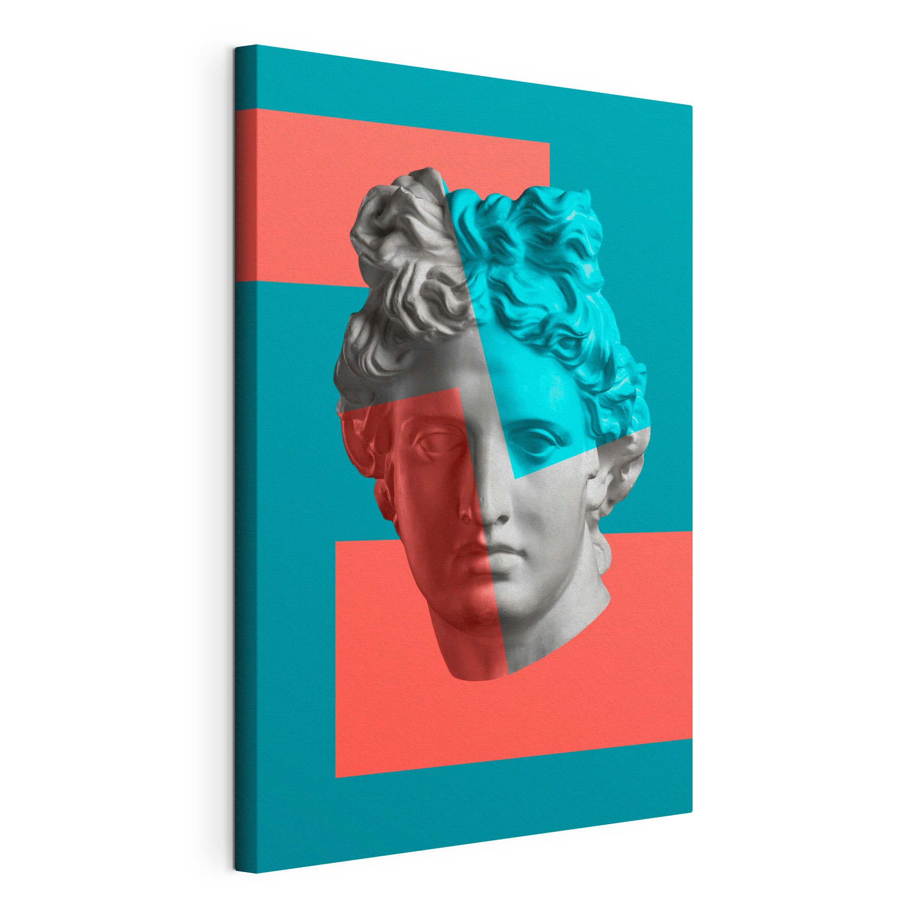A statue of a man's head