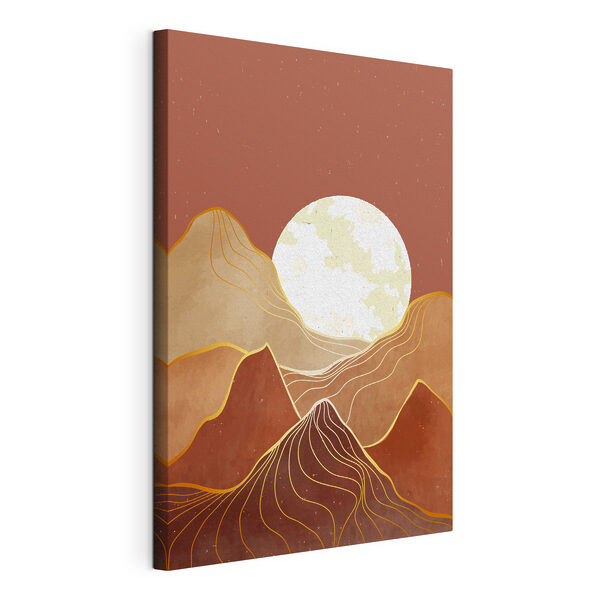 Cuadros Un cuadro de montañas y la luna (SKU: s37637) Cuadros Cuadros Un cuadro de montañas y la luna (SKU: s37637)