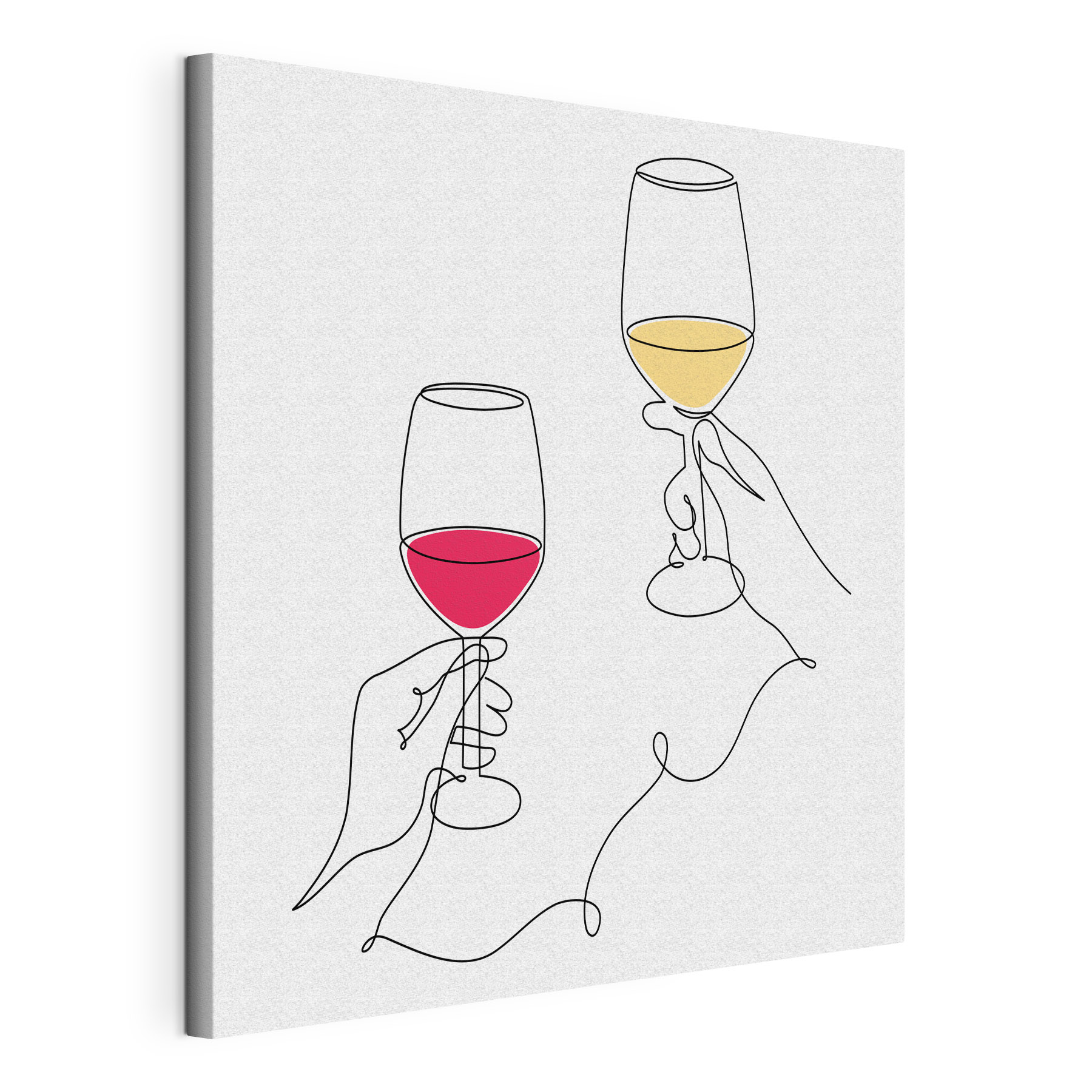A hand holding wine glasses