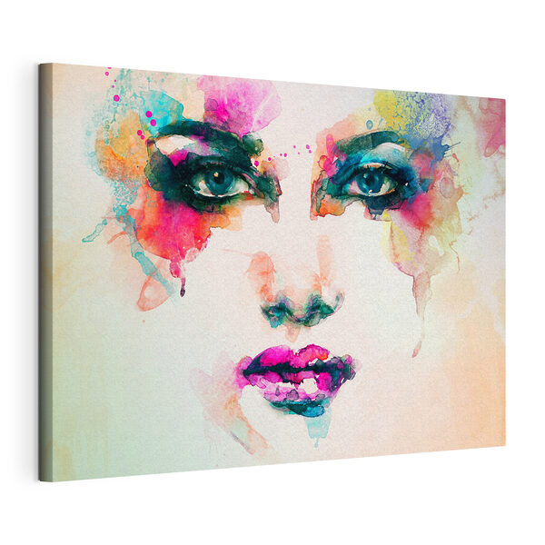 El rostro de una mujer con maquillaje de colores Cuadros El rostro de una mujer con maquillaje de colores