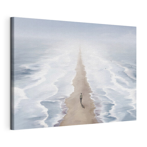 Cuadros Una persona paseando por la playa (SKU: s37783) Cuadros Cuadros Una persona paseando por la playa (SKU: s37783)