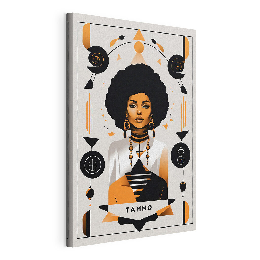 A woman with big afro wearing a white shirt and earrings A woman with big afro wearing a white shirt and earrings