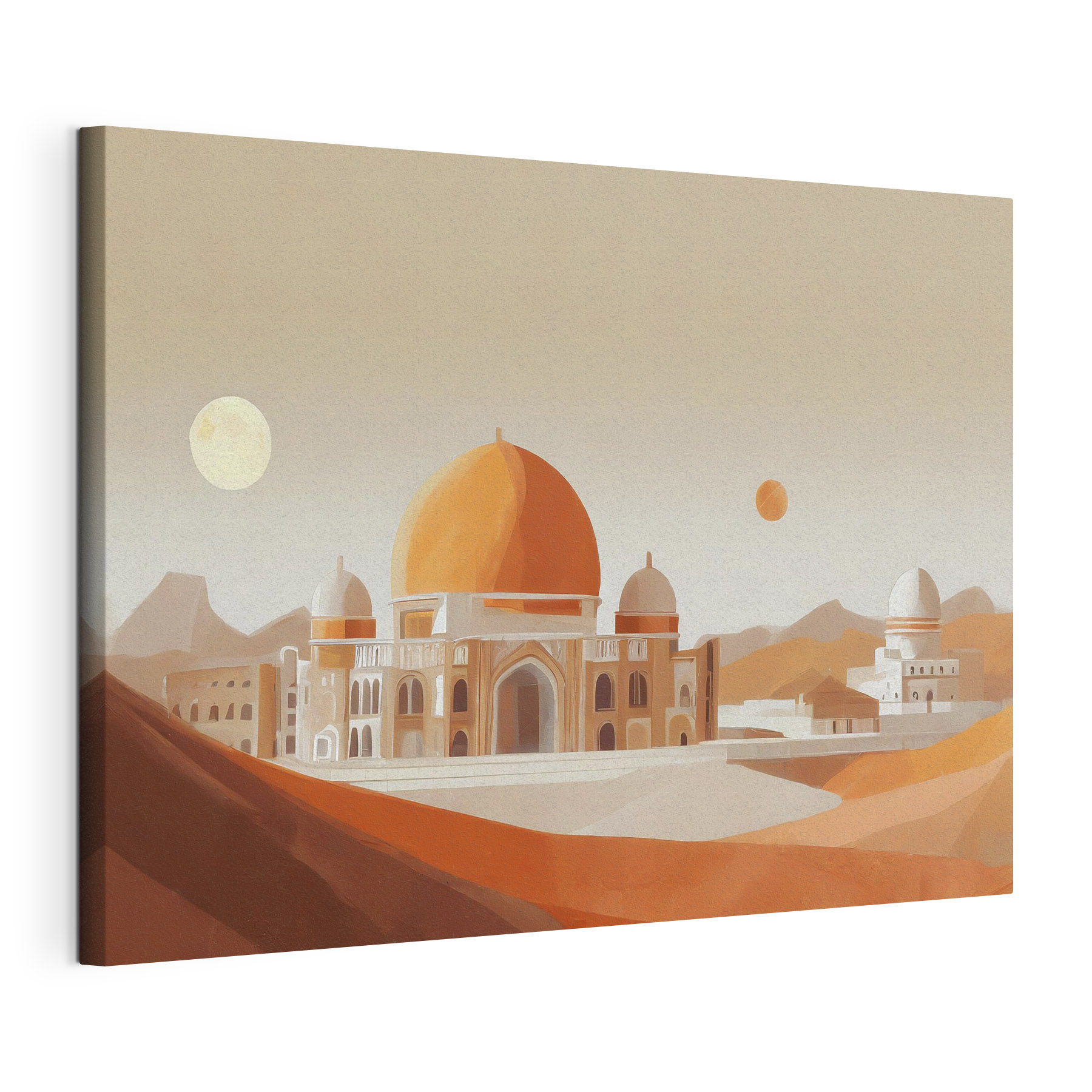 A building with a dome and a desert landscape A building with a dome and a desert landscape