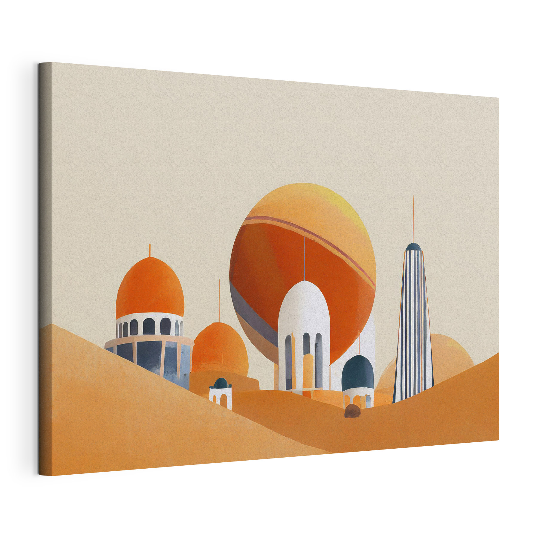 A painting of a city A painting of a city