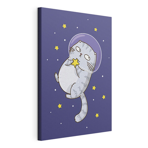 Cuadros Una viñeta de un gato en el espacio (SKU: s37826) Cuadros Cuadros Una viñeta de un gato en el espacio (SKU: s37826)