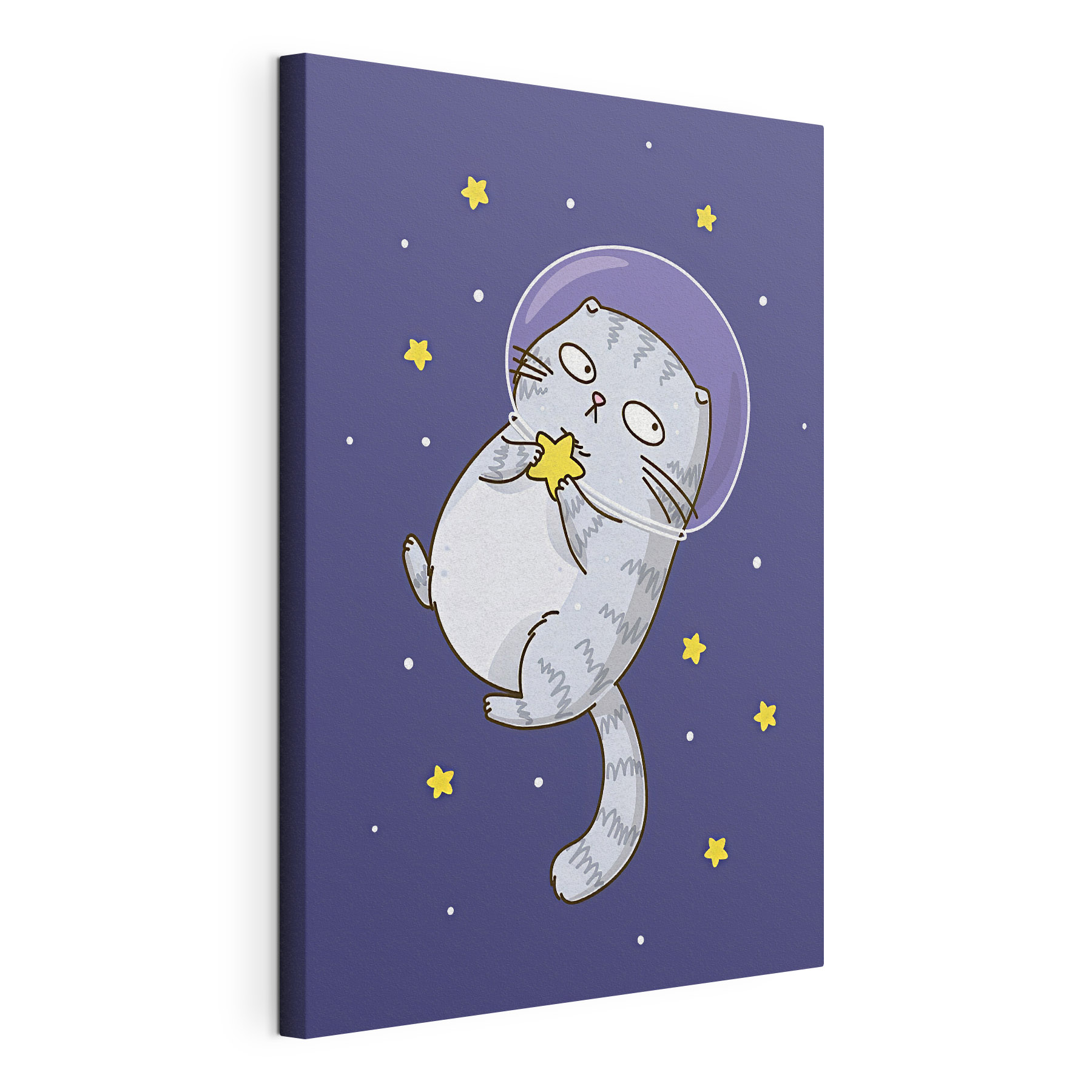A cartoon of a cat in space A cartoon of a cat in space