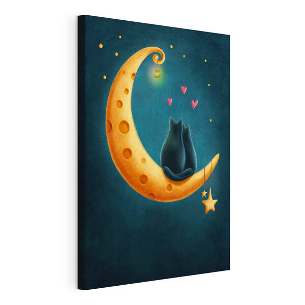 Cuadros Un gato sentado en la luna (SKU: s37836) Cuadros Cuadros Un gato sentado en la luna (SKU: s37836)