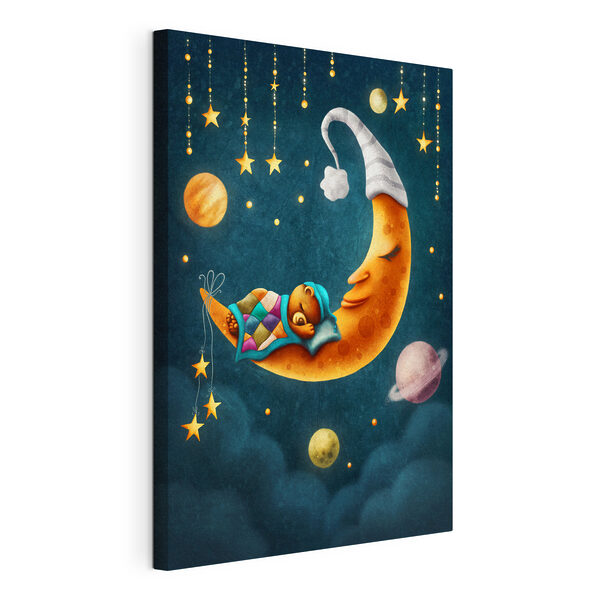 Cuadros Una caricatura de un oso durmiendo en la Luna (SKU: s37837) Cuadros Cuadros Una caricatura de un oso durmiendo en la Luna (SKU: s37837)
