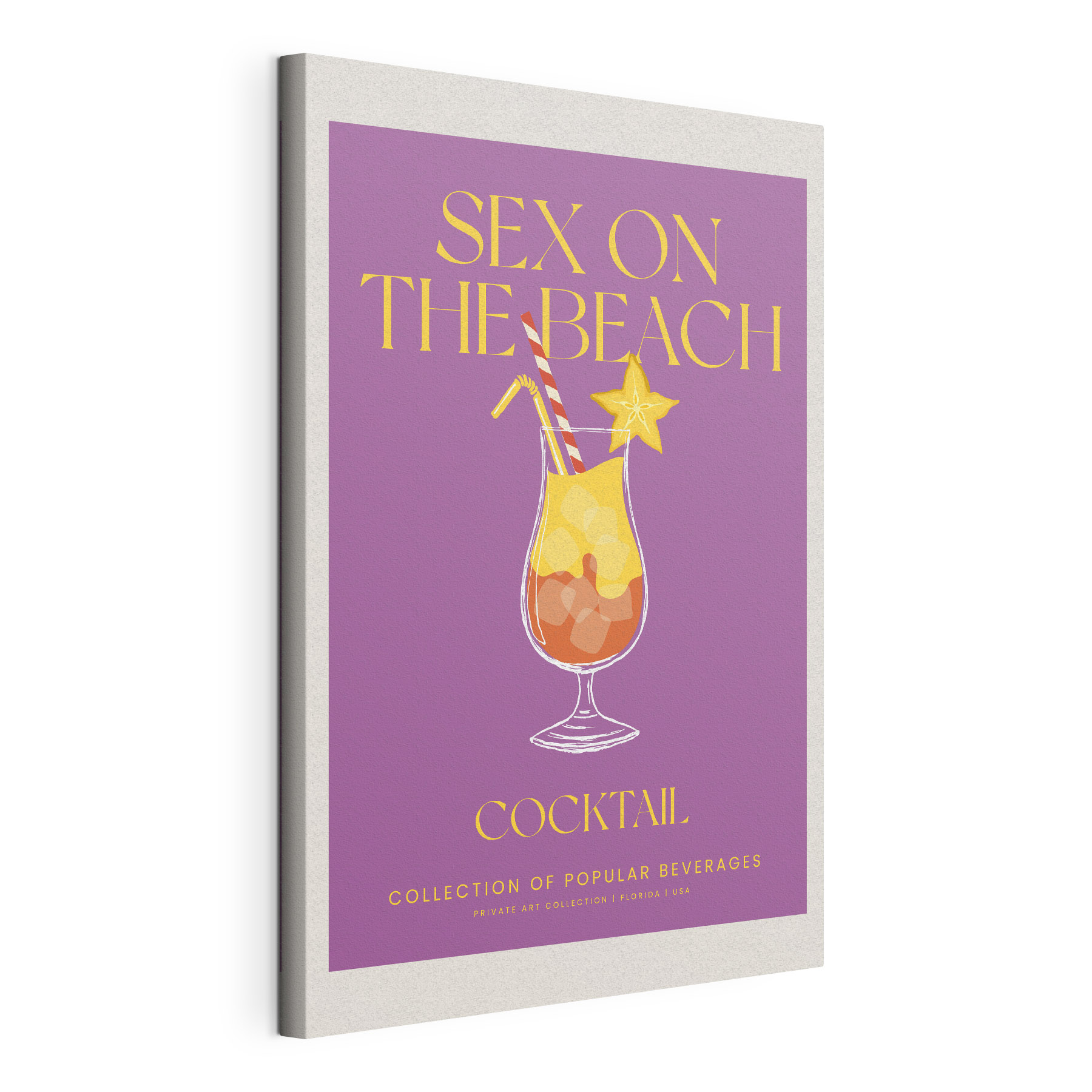 A poster with a drink in a glass A poster with a drink in a glass