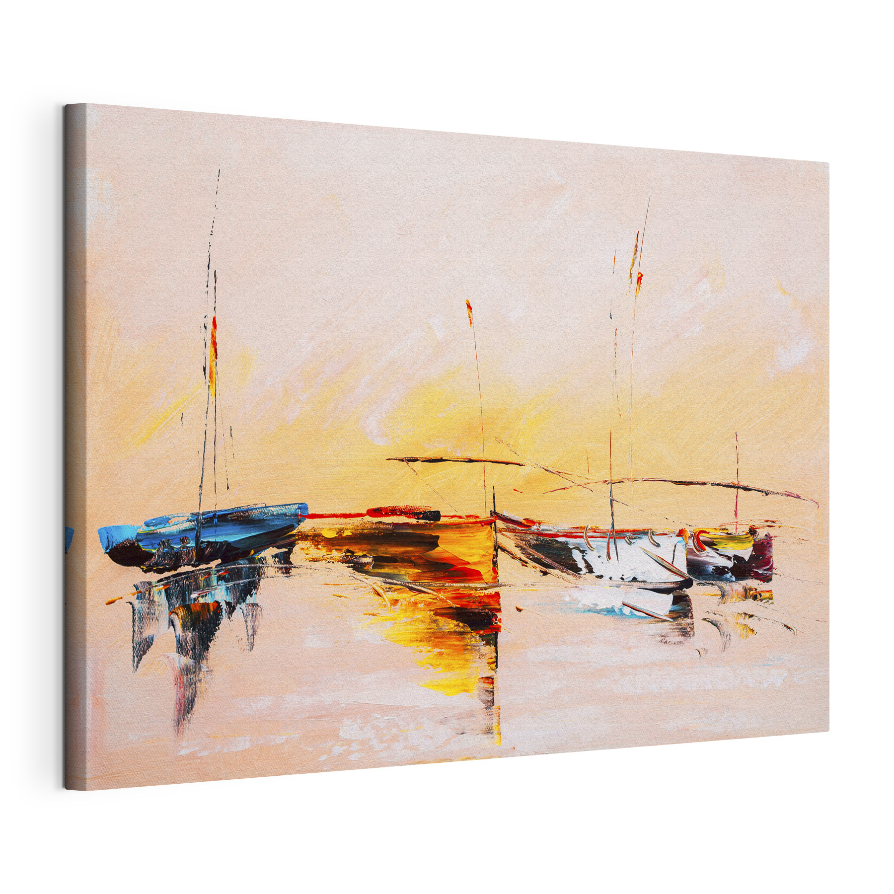 A group of boats on water A group of boats on water