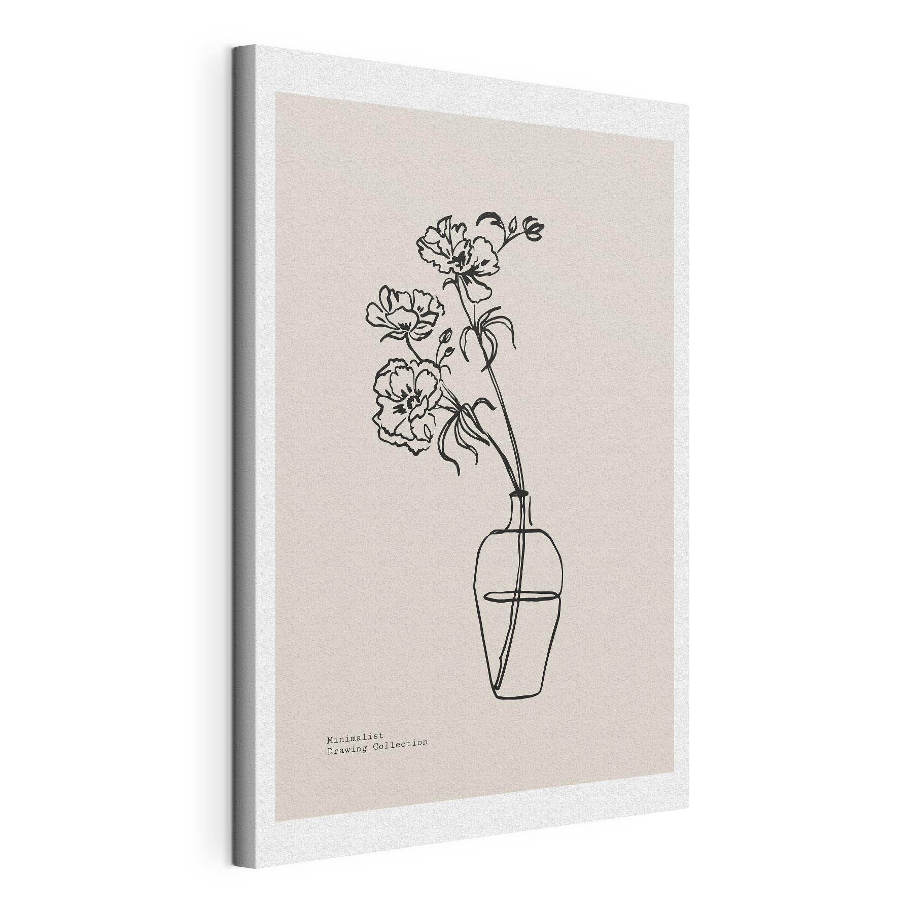 A drawing of flowers in a vase