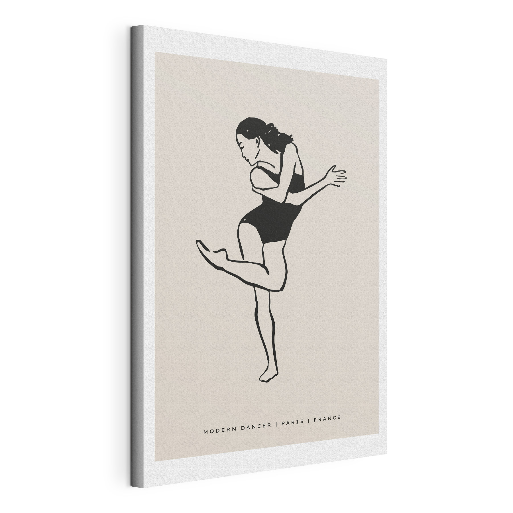 A woman dancing in a black leotard A woman dancing in a black leotard