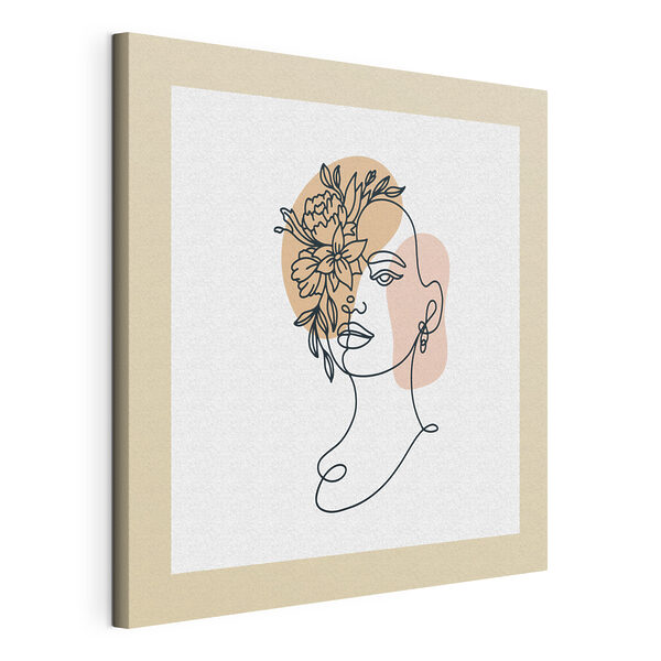 Cuadros Un dibujo de una mujer con flores en el pelo (SKU: s38013) Cuadros Cuadros Un dibujo de una mujer con flores en el pelo (SKU: s38013)